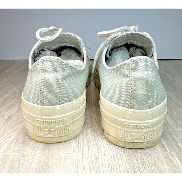 Converse Shoes all star Womens 7 Lift Ripple Low Ox Light Blue Platform sneakers - Picture 8 of 10